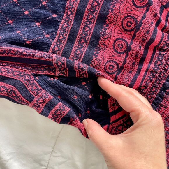 Free People Sahara Smocked Wide Leg Palazzo Pant Size L (Orig. $128) - Picture 5 of 6